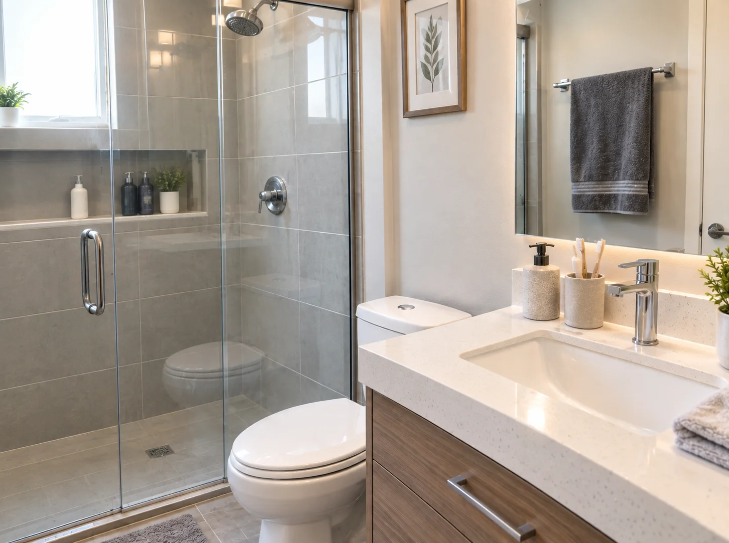 Bathroom after professional cleaning