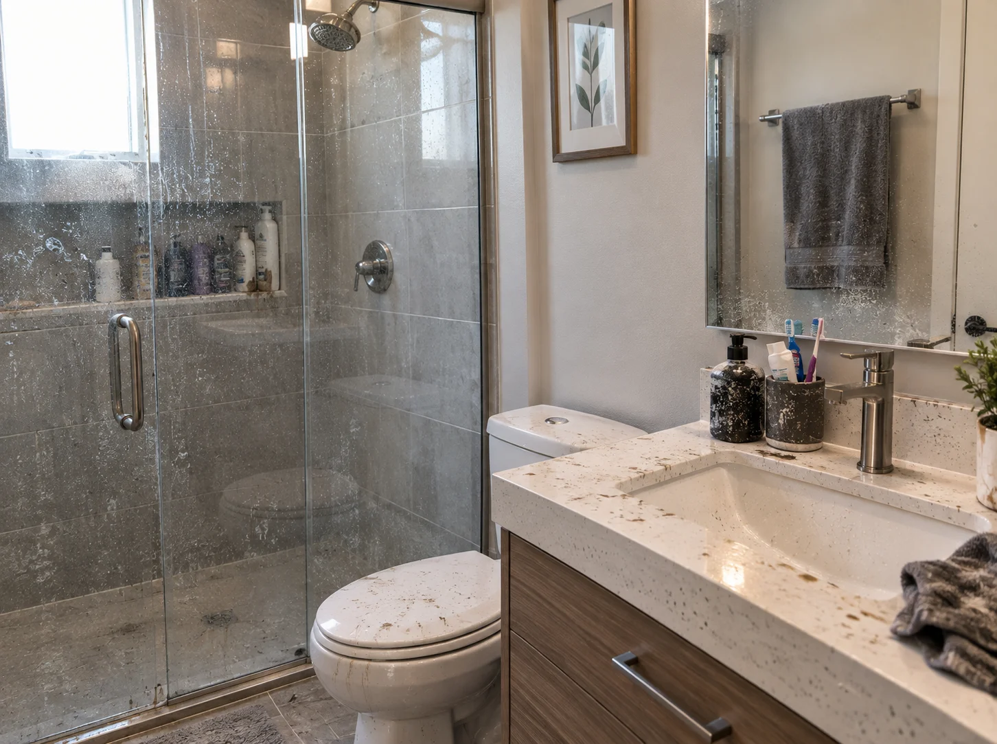 Bathroom before cleaning